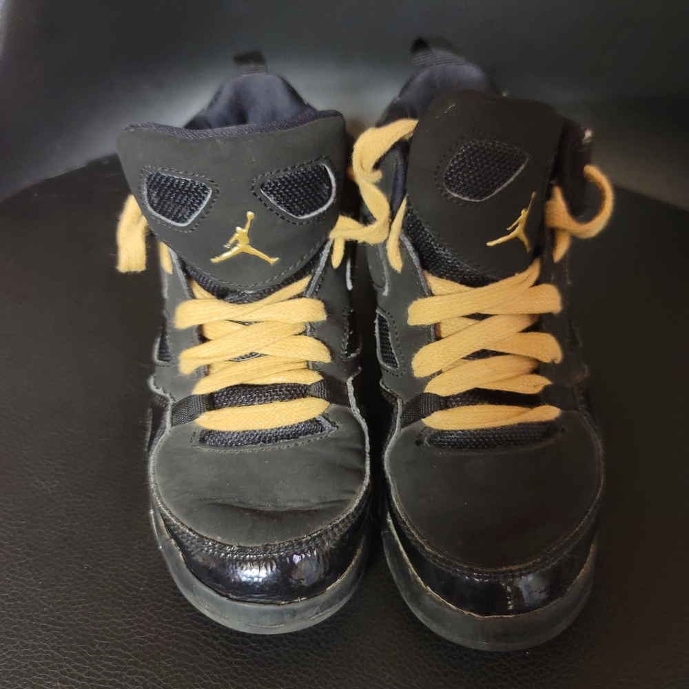 Kids Black and Gold Sneakers
